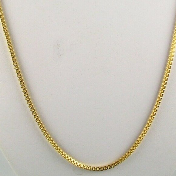 Norman Miller Box Chain Gold Plated 23" 3mm NWOT Perfect Condition M507 - Picture 5 of 5
